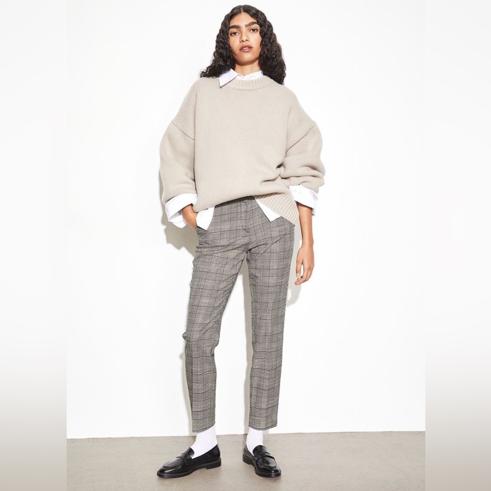 H&M Black/Grey Plaid Slacks - Women’s Dress Pants